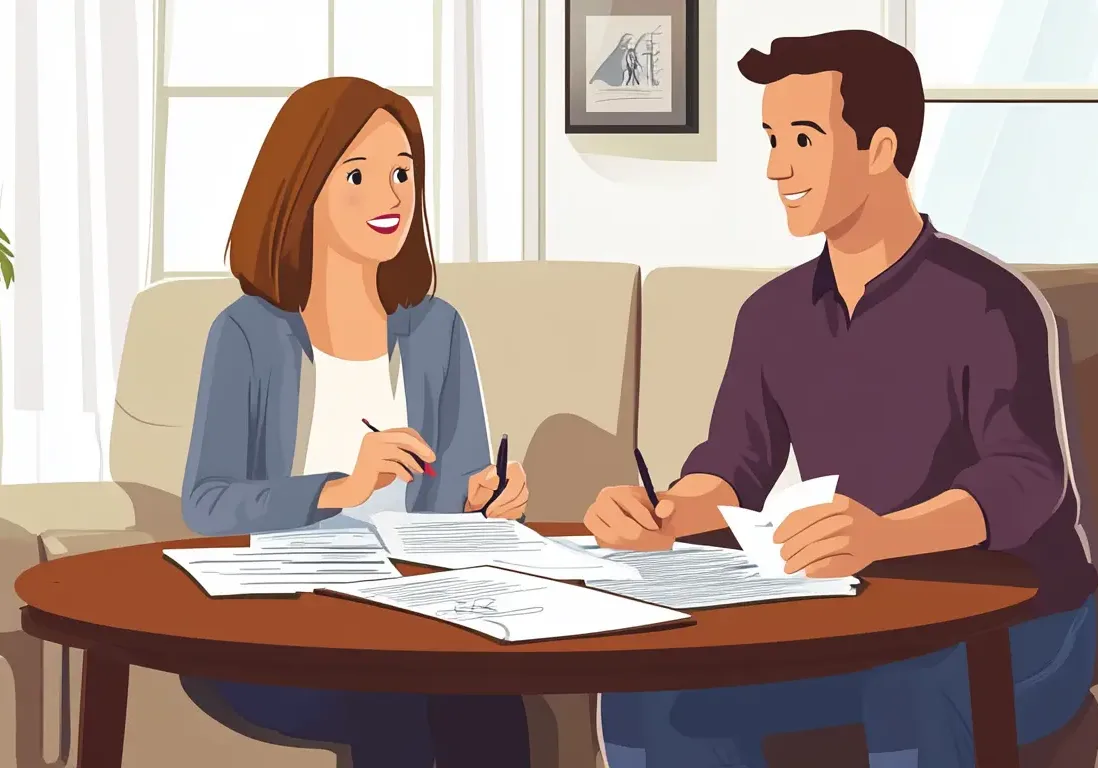 Couple discussions in selling a house